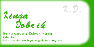 kinga dobrik business card